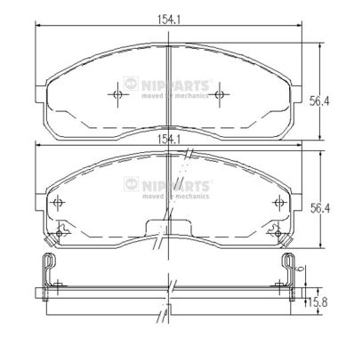 Nipparts Remblokset J3600310