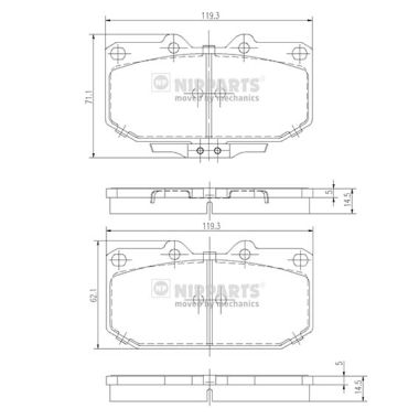 Nipparts Remblokset J3601047