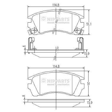 Nipparts Remblokset J3601049