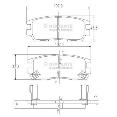 Nipparts Remblokset J3615005