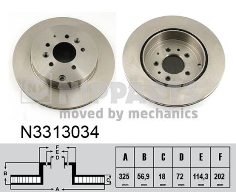 Nipparts Remschijven N3313034