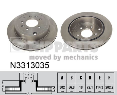 Nipparts Remschijven N3313035