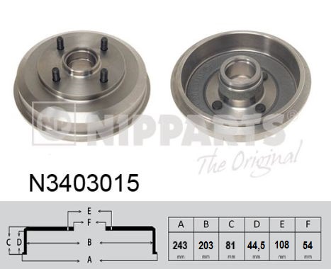 Nipparts Remtrommel N3403015