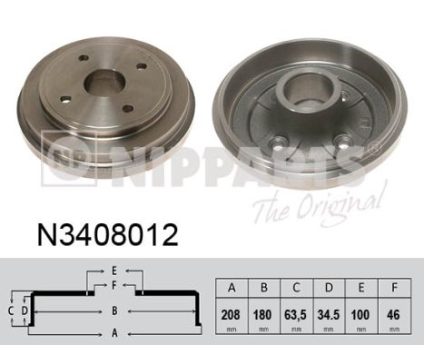 Nipparts Remtrommel N3408012