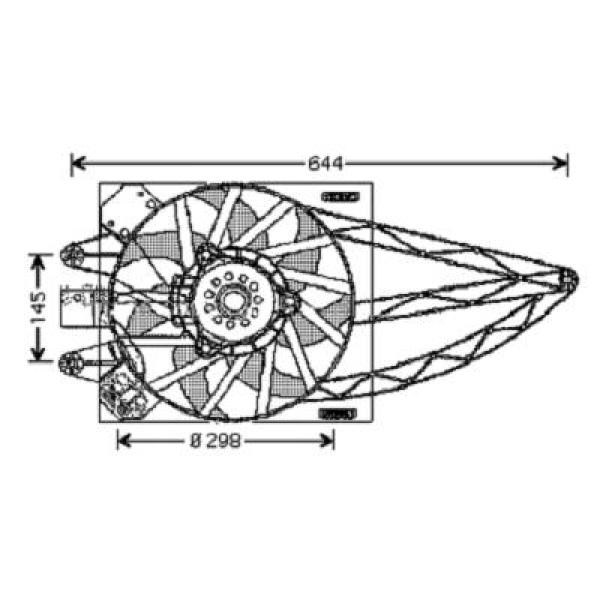 Diederichs Ventilatorwiel-motorkoeling 3434201