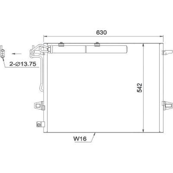 Diederichs Airco condensor DCC1692