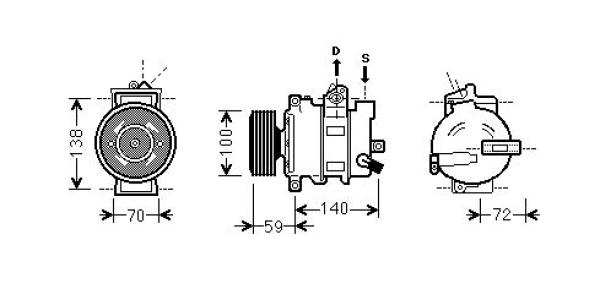 Diederichs Airco compressor DCK1072