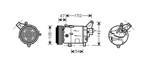 Diederichs Airco compressor DCK1088