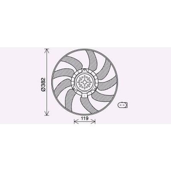 Diederichs Ventilatorwiel-motorkoeling DCL1039