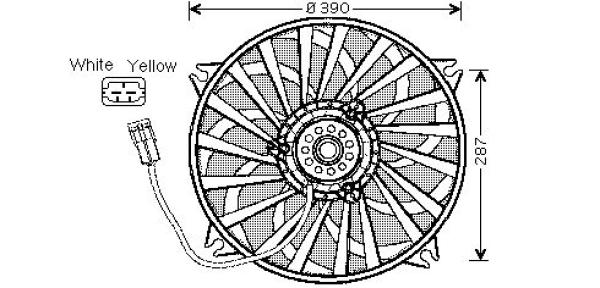 Diederichs Ventilatorwiel-motorkoeling DCL1070