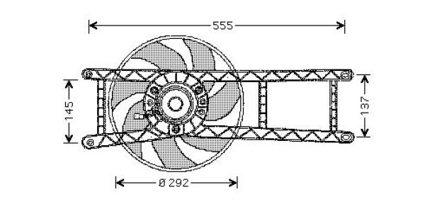 Diederichs Ventilatorwiel-motorkoeling DCL1096