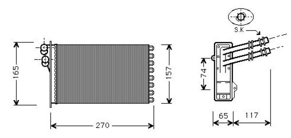 Diederichs Kachelradiateur DCM1247