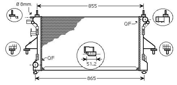 Diederichs Radiateur DCM2813