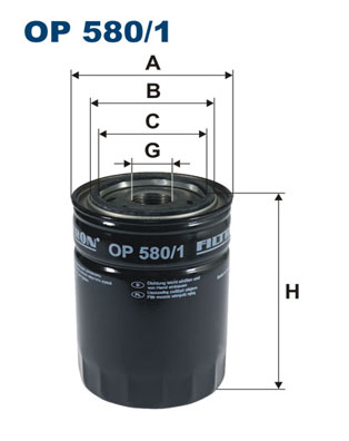 Filtron Oliefilter OP 580/1