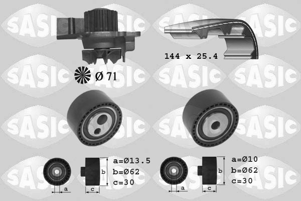 Sasic Distributieriem kit inclusief waterpomp 3900027