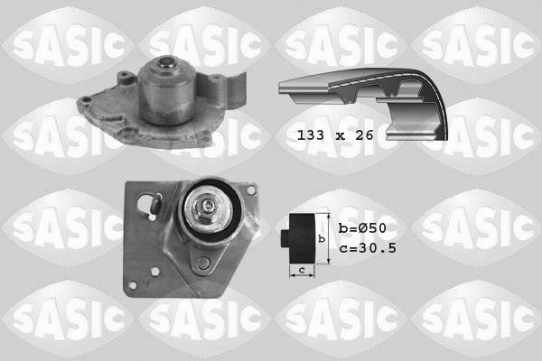 Sasic Distributieriem kit inclusief waterpomp 3904004