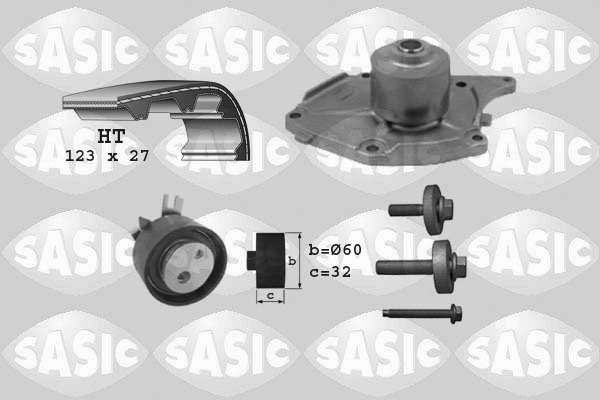 Sasic Distributieriem kit inclusief waterpomp 3904022
