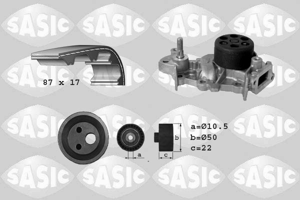 Sasic Distributieriem kit inclusief waterpomp 3904028