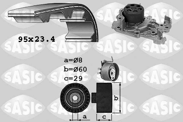 Sasic Distributieriem kit inclusief waterpomp 3904029
