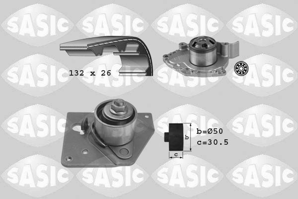 Sasic Distributieriem kit inclusief waterpomp 3904032