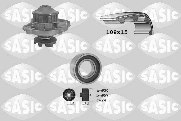 Sasic Distributieriem kit inclusief waterpomp 3906014