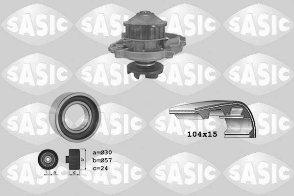 Sasic Distributieriem kit inclusief waterpomp 3906015