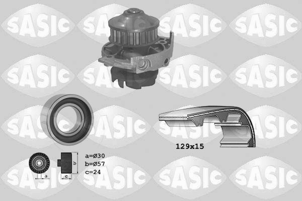 Sasic Distributieriem kit inclusief waterpomp 3906017