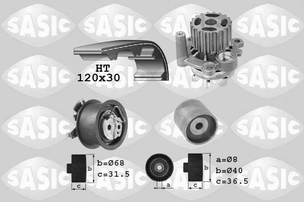 Sasic Distributieriem kit inclusief waterpomp 3906080