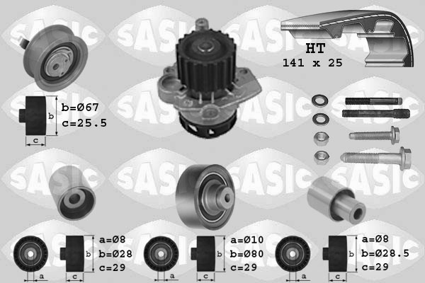 Sasic Distributieriem kit inclusief waterpomp 3906090