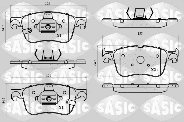 Sasic Remblokkenset, schijfrem 6210108