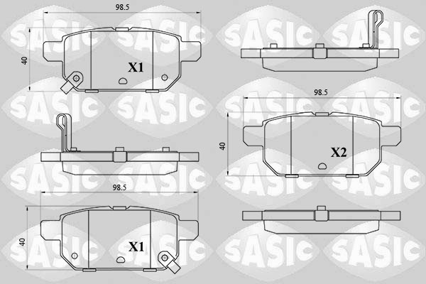 Sasic Remblokkenset, schijfrem 6210114