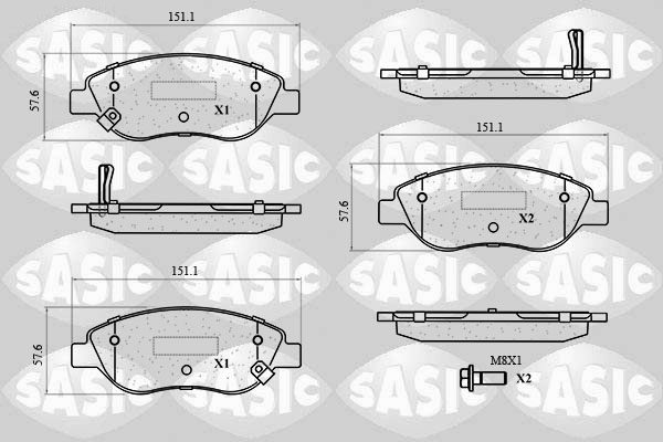 Sasic Remblokkenset, schijfrem 6210135