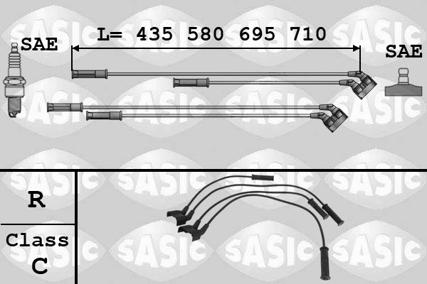 Sasic Bougiekabelset 9284002