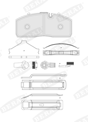 Beral Remblokkenset, schijfrem BCV29415TK