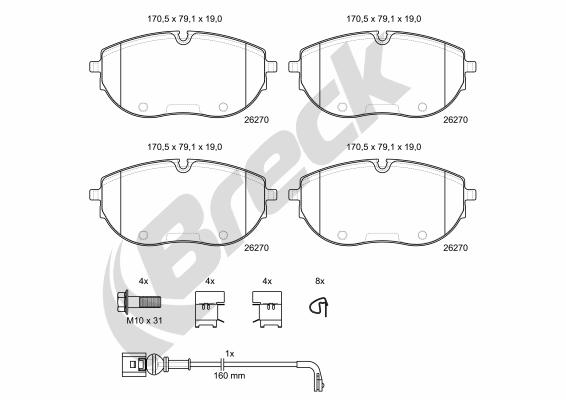 Breck Remblokkenset, schijfrem 26270 00 703 00