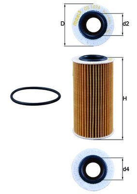 Mahle Original Oliefilter OX 1076D