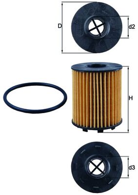 Mahle Original Oliefilter OX 371D