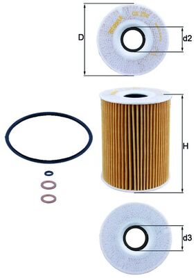 Mahle Original Oliefilter OX 254D3