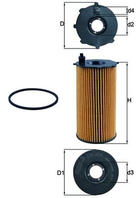 Mahle Original Oliefilter OX 354D