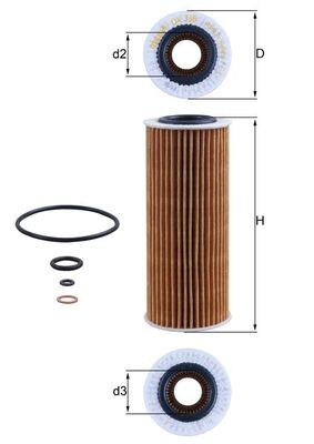 Mahle Original Oliefilter OX 368D1