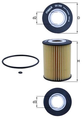 Mahle Original Oliefilter OX 380D