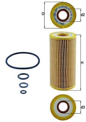 Mahle Original Oliefilter OX 383D