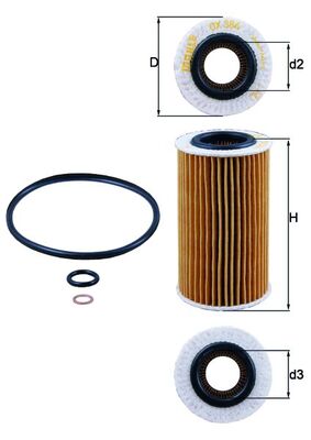 Mahle Original Oliefilter OX 384D