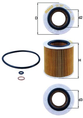 Mahle Original Oliefilter OX 387D