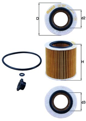 Mahle Original Oliefilter OX 387D1