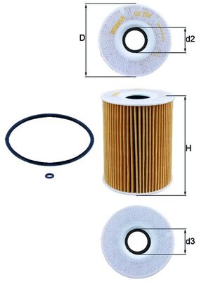 Mahle Original Oliefilter OX 254D1