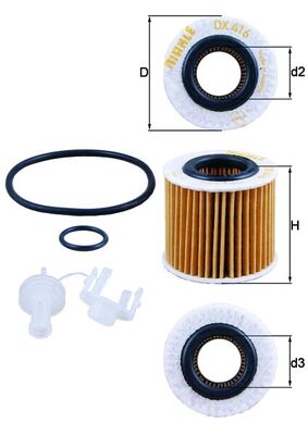 Mahle Original Oliefilter OX 416D2