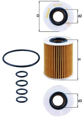 Mahle Original Oliefilter OX 437D