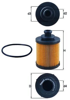 Mahle Original Oliefilter OX 418D