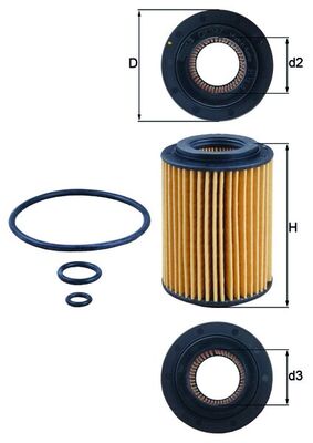 Mahle Original Oliefilter OX 347D